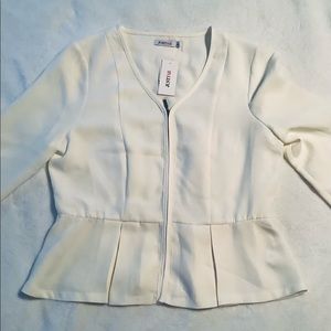 Zip Front Peplum Jacket